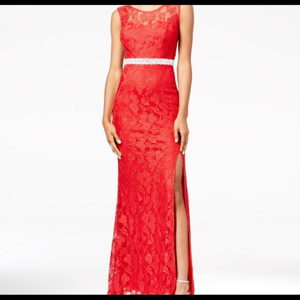 City studio red dress size 1